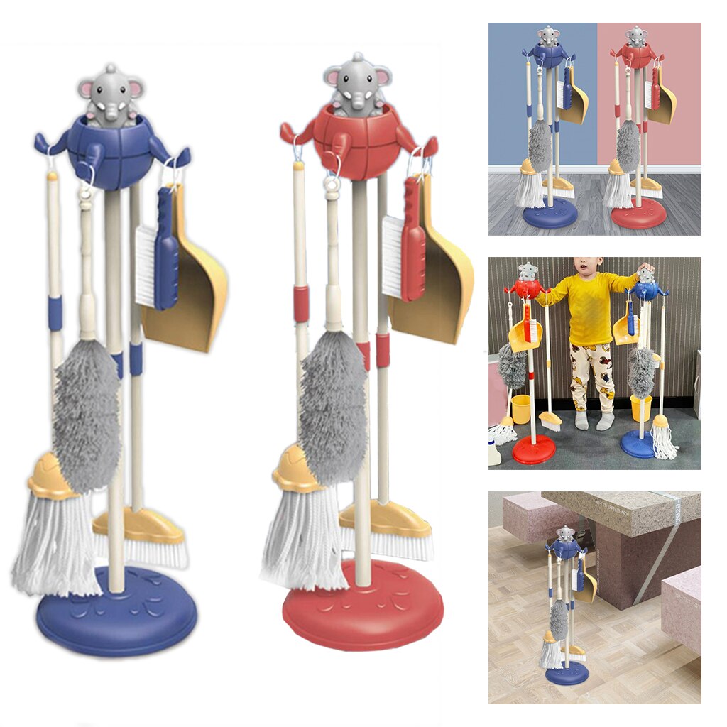 Detachable Kid Play Pretend Play Housekeeping Cleaning Set Pretend Play Household Cleaning Tools for Toddlers Girls & Boys