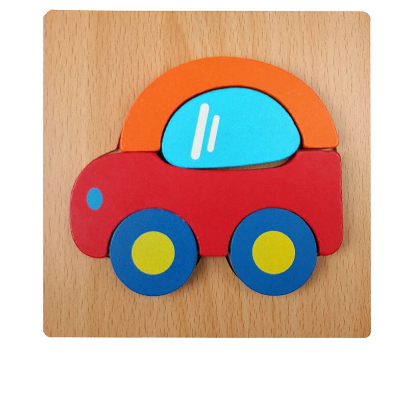 3D Houten Puzzel Cartoon Dier Verkeer Cognitieve Creatieve Kleurrijke Kinderen Vroege Onderwijs Speelgoed Baby Ouder-Kind Speelgoed: G