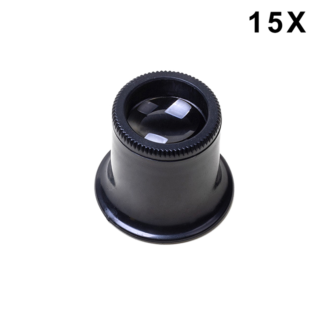 Watch Repair Magnifier Jewelery Magnifying Glasses 5X 10X 15X 20X Dual Eye Loupe Lens Microscope LXH: 15X