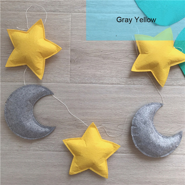 Nordic Baby Room Handmade Nursery Star Garlands Christmas Kids Room Wall Decorations Photography Props Decorations baby shower: K