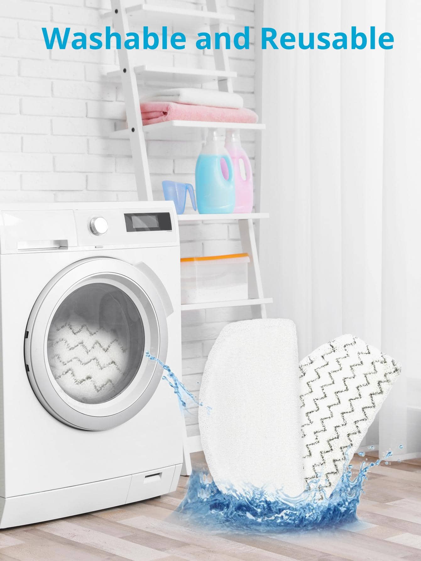 8-Pack Replacement Steam Mop Pads for Bissell 1940 1806 1544 1440 2075A Powerfresh Steam Cleaner Mop