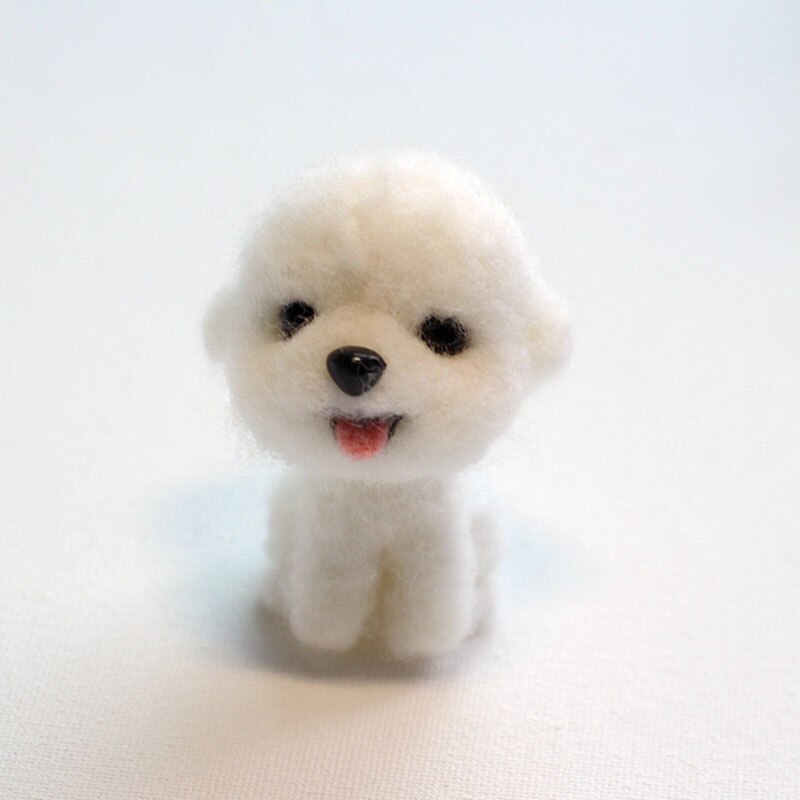 Niewykończony zestaw filcowy śliczna kolekcja zwierząt placki lalka kot wełna filc szturchnięty kite DIY materiały robić filcowania: 2