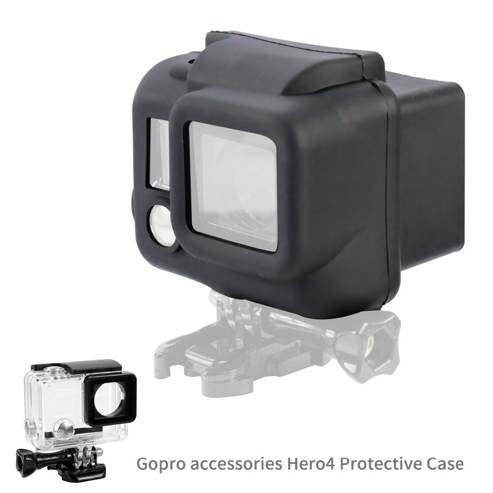 Siliconen Zachte Draagbare Beschermende Stofdicht Waterdicht Case Cover Skin Voor Gopro Hd Hero 3/3 + Hero 4 Actie Camera Accessoire