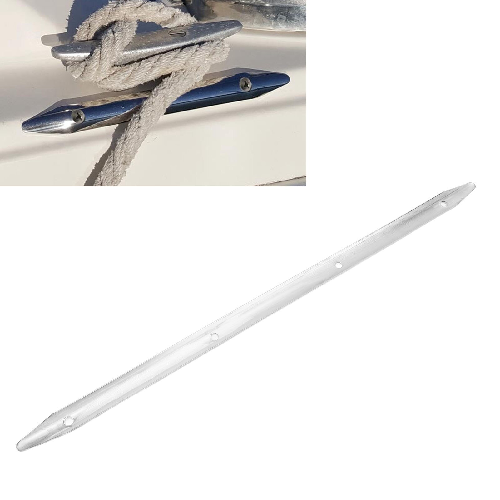 457.2x19mm Boat Rub Strake 316 Stainless Steel Marine Line Rub Strakes Protection Deck Boat Accessory