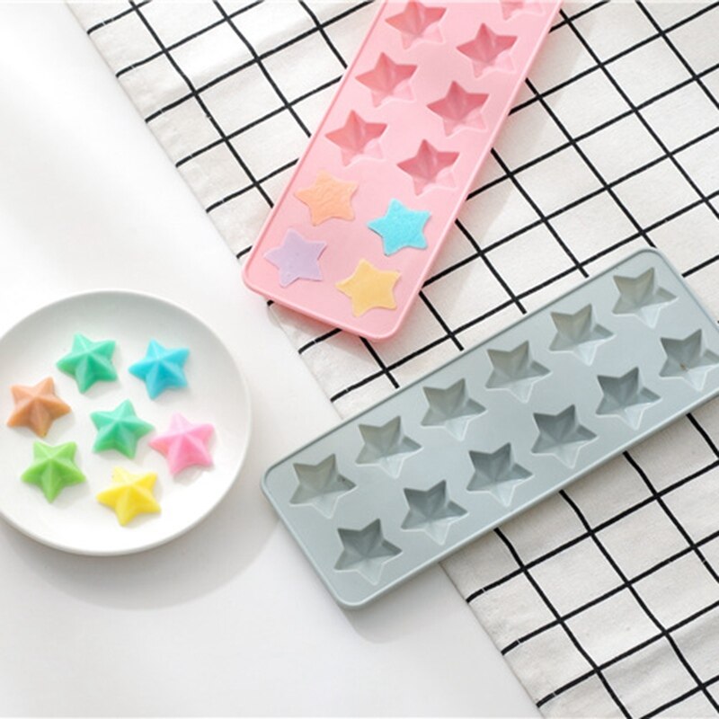 Diy siliconen mal in de vorm van 3d sterren, taartdecoratiegereedschap, cupcake siliconen mal, chocolade mal, decoratie ijsmachines