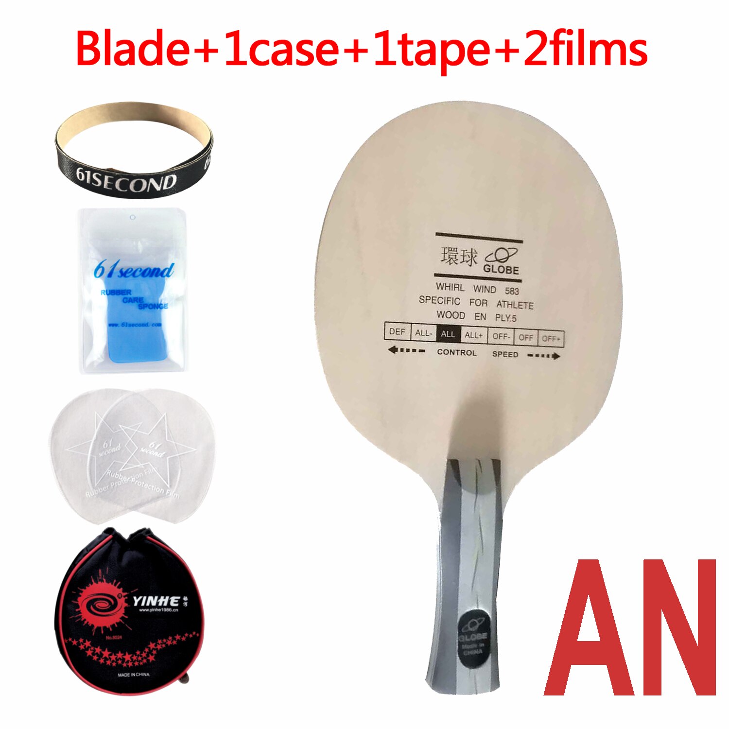 Globe whirl wind 583 speziell für athleten 5- sperrholz allround-tischtennisschläger: Ein mit ybm fall