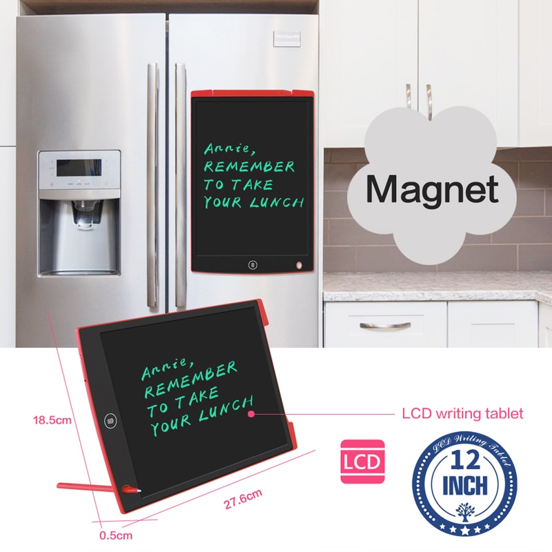 Sunany 12"Portable Smart LCD Writing Tablet For Children Electronic Notepad Drawing ultra-thin Handwriting Pads For Adult