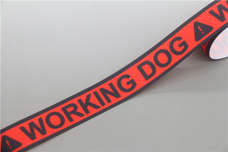 DUWES 50 metri non servizio di terapia per animali domestici canna da lavoro Stampato Nastro in gros-grano Accessorio Decorazione FAI DA TE tutto'ingrosso OEM D1477: nero / XXXL