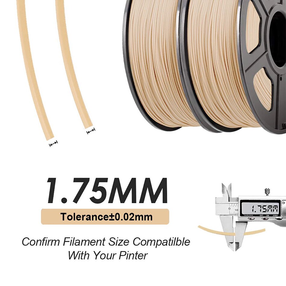 SUNLU Wood PLA Filament 1.75 1kg 3D Filament Wood Fiber For 3D Printer Supplies Dimension Accury +/-0.02MM 3D Printing Material