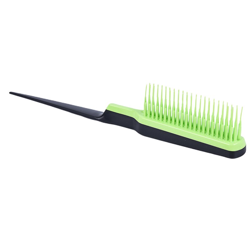 1Pc Professionele Haar Kam Wees Staart Kam Voorkomen Haaruitval Borstel Salon Tool Styling Kam Meerdere Kam Tanden kam: green