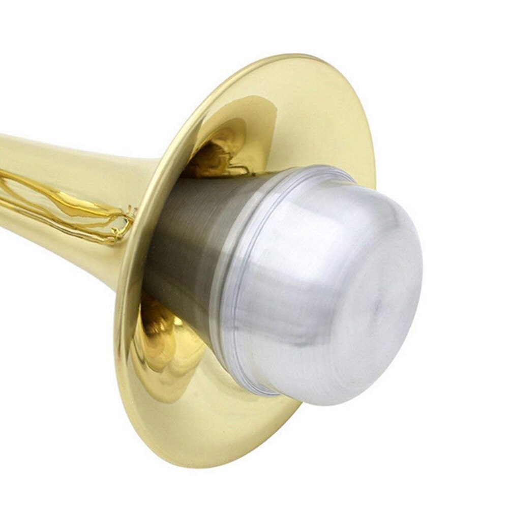 Aluminium Trompet Mute Voor Trompet Anti-Overlast Rechte Trompet Mute Kurk Rand Bescherming Voor Jazz Instrument Accessoires