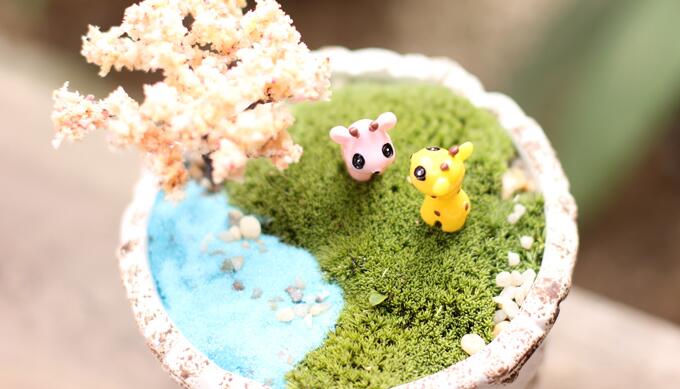 Mini Giraffe Micro Landscape Decoration