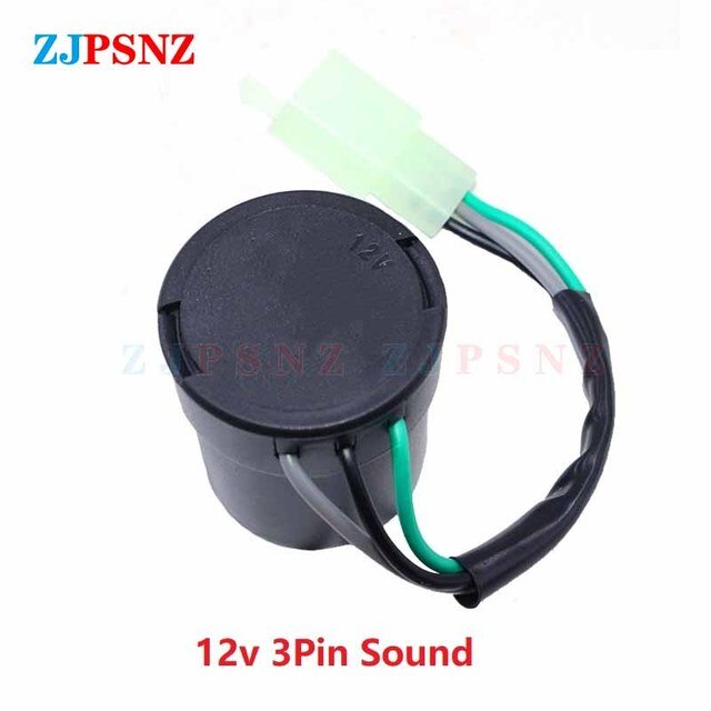 Relais clignotant à 2 fils, 12V, 48V, 64V, 3 broches, clignotant rond, signaux de clignotants, relais, Buzzer, indicateur LED: vert militaire