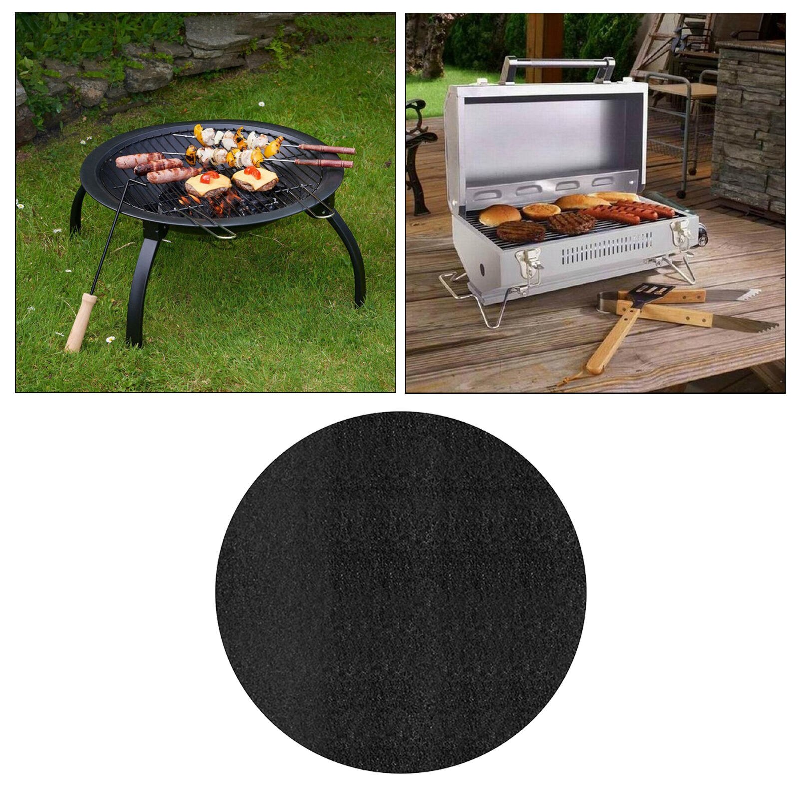 Fire Pit Mat High Temp Heat Insulated Protection Fire Resistant Pad BBQ Mat Gas Fire Pit Pad Barbecue Tools