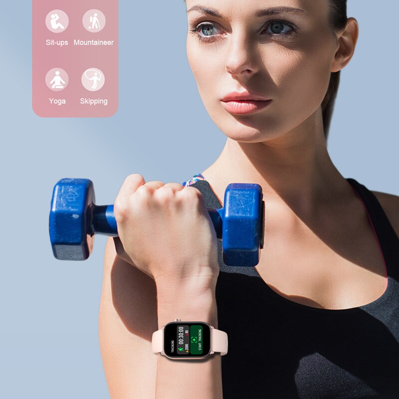 Rollstimi Smart Watch Men Lady Full Touch Blood Pressure Monitor Fitness Tracker Sport smart wristband sport Smart Clock
