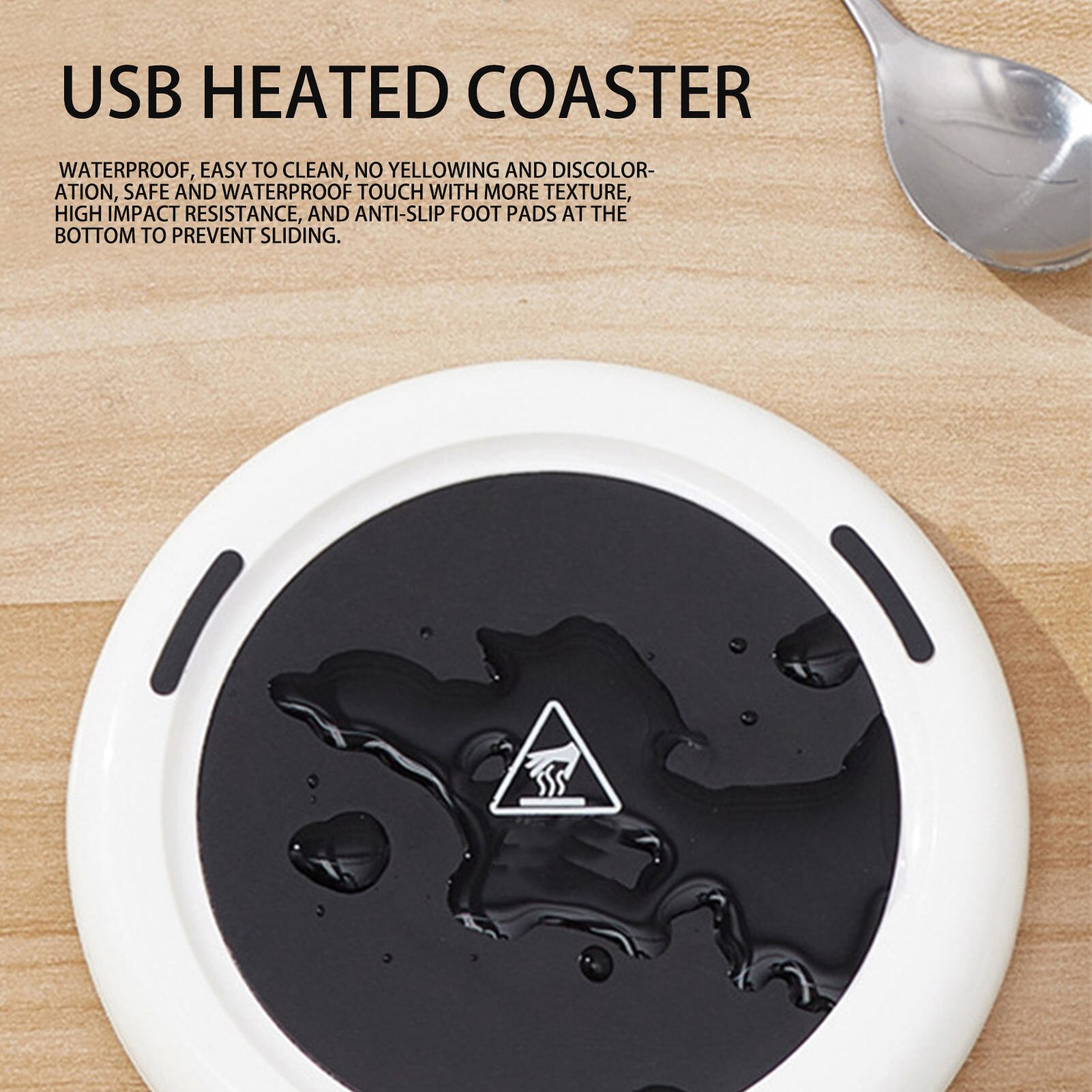 USB Heated Coaster 55 degree Coffee Mug Warmer Tea Cup USB Heated Coaster Drink Warmer Plate