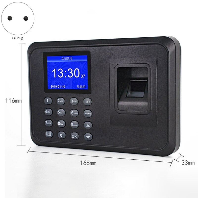 Biometric Attendance System Fingerprint Reader Time Clock Employee Control Machine Access Control Commuting Punch Card Machine E