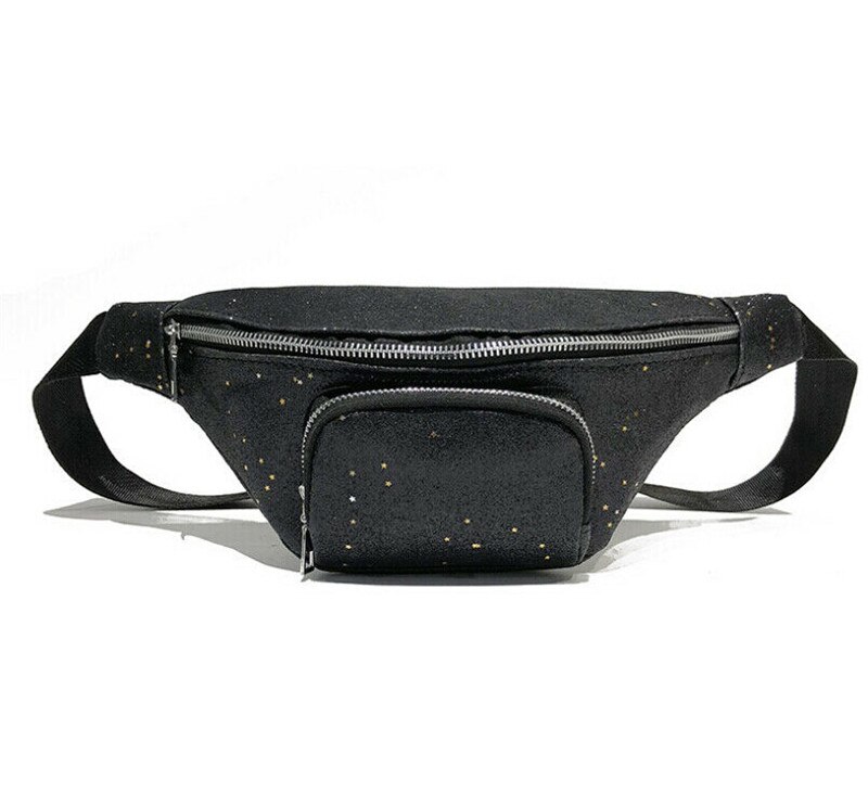 Women's Waist Fanny Pack - Sequin Travel Hip Bum Bag - Small Purse Chest Pouch - Crossbody Shoulder Bag