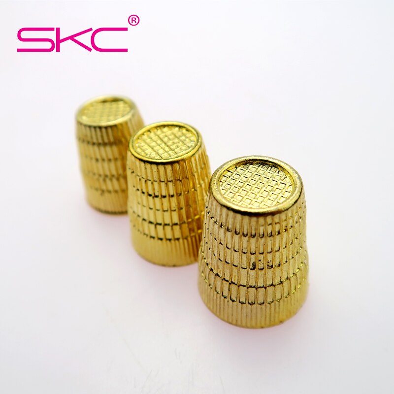 SKC 3 tamaños/set Vintage Metal dedal para coser dedo Protector patrón clásico dedal costura herramientas agujas socio costura