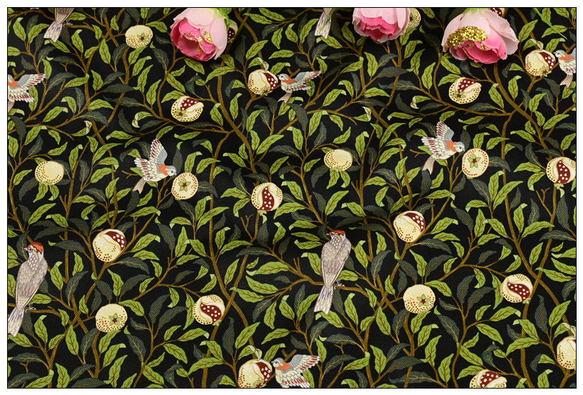 Bomullslerret william morris-stoff bomull digitaltrykk klassisk blomstertrykk håndlaget håndverk forsyninger
