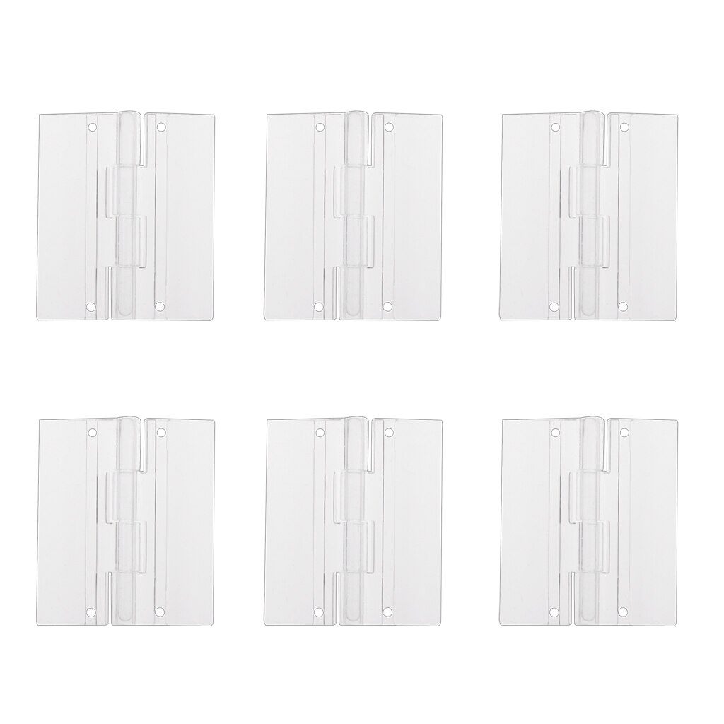 45X38 Mm Clear Acryl Plastic Vouwen Deur Piano Plexiglas Scharnieren Pack Van 6