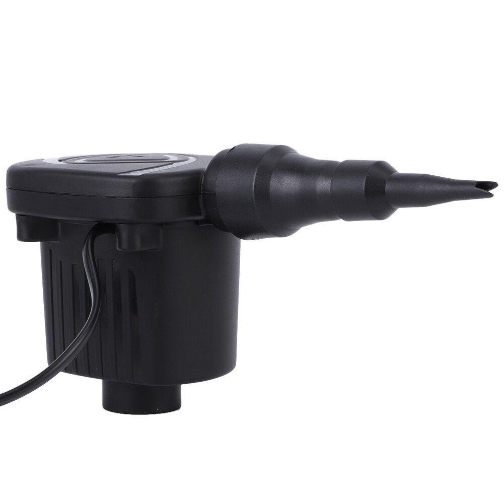 12v biler dc elektrisk luftpumpe udendørs oppustelig båd flydende seng svømmende oppustelig madraspumpe med 2 dyser