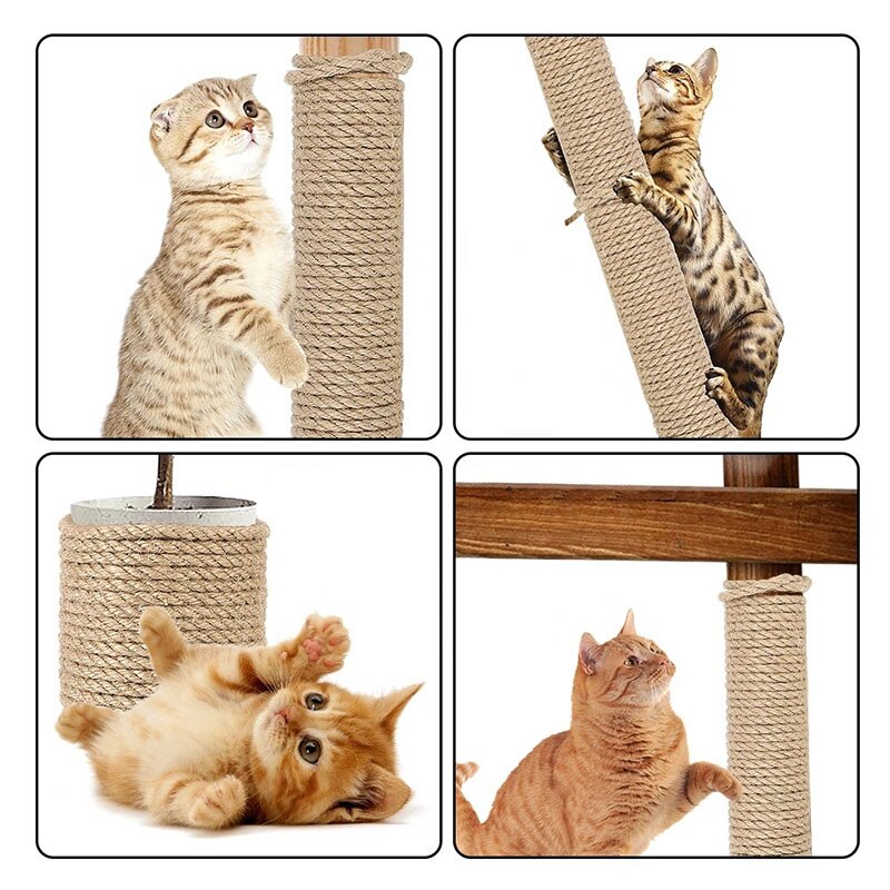 Sisal Rope Jute Rope Cat Tree Tower DIY Climbing Frame Replacement Rope Cat Scratcher Rope 8mm Desk Legs Binding