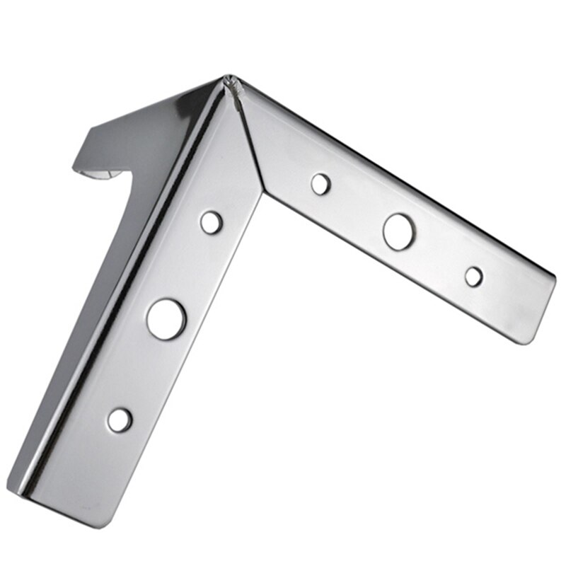 4 Pieces of Metal Furniture Foot Support Silver Coffee Table Foot Sofa Foot Furniture Accessories Rubber Foot Bed Board