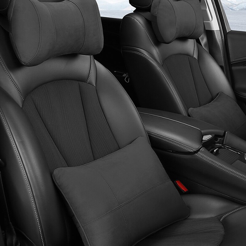 Car Neck Pillow Adjustable Head Restraint 3D Memory Foam Auto Headrest Car Styling For Skoda logo Octavia Kodiaq Karoq Superb