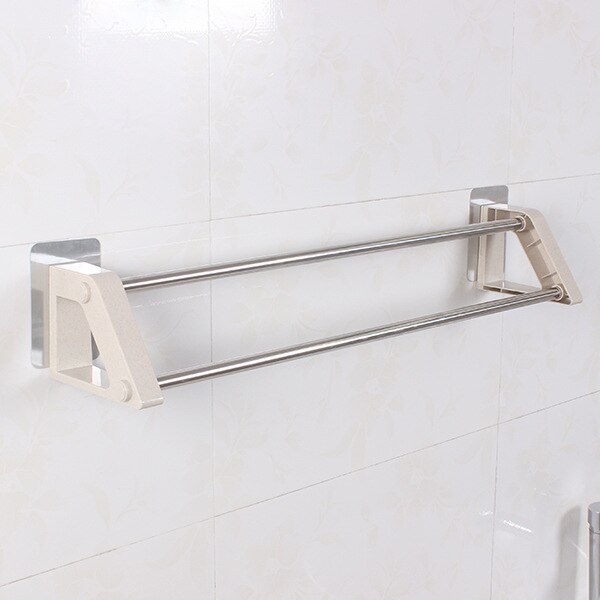 Seamless wall suction stainless steel towel rack b... – Grandado