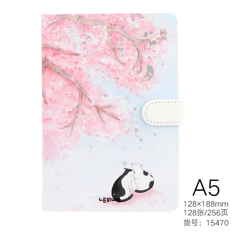 Versheid Sketchbook Mooie Kersenbloesem Sakura Magnetische Gesp Dagboek Notebook A5 Notebook Pagesoffice Notebooks A5 Pagina 'S: H