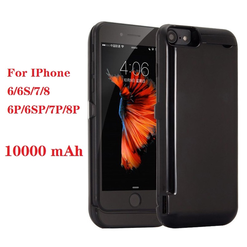 10000Mah Power Bank Case Voor Iphone 6 6S 7 8 Plus Case Batterij Oplader Voor Iphone 6 4s Iphone 6 7 8 Power Bank Opladen Case