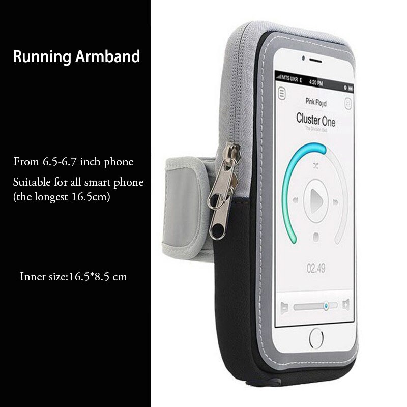 6.7 tommer mobiltelefon armbånd håndholder taske gym udendørs sport løbepose armbånd taske til iphone max 7 plus 8 xiaomi: 30b- xl