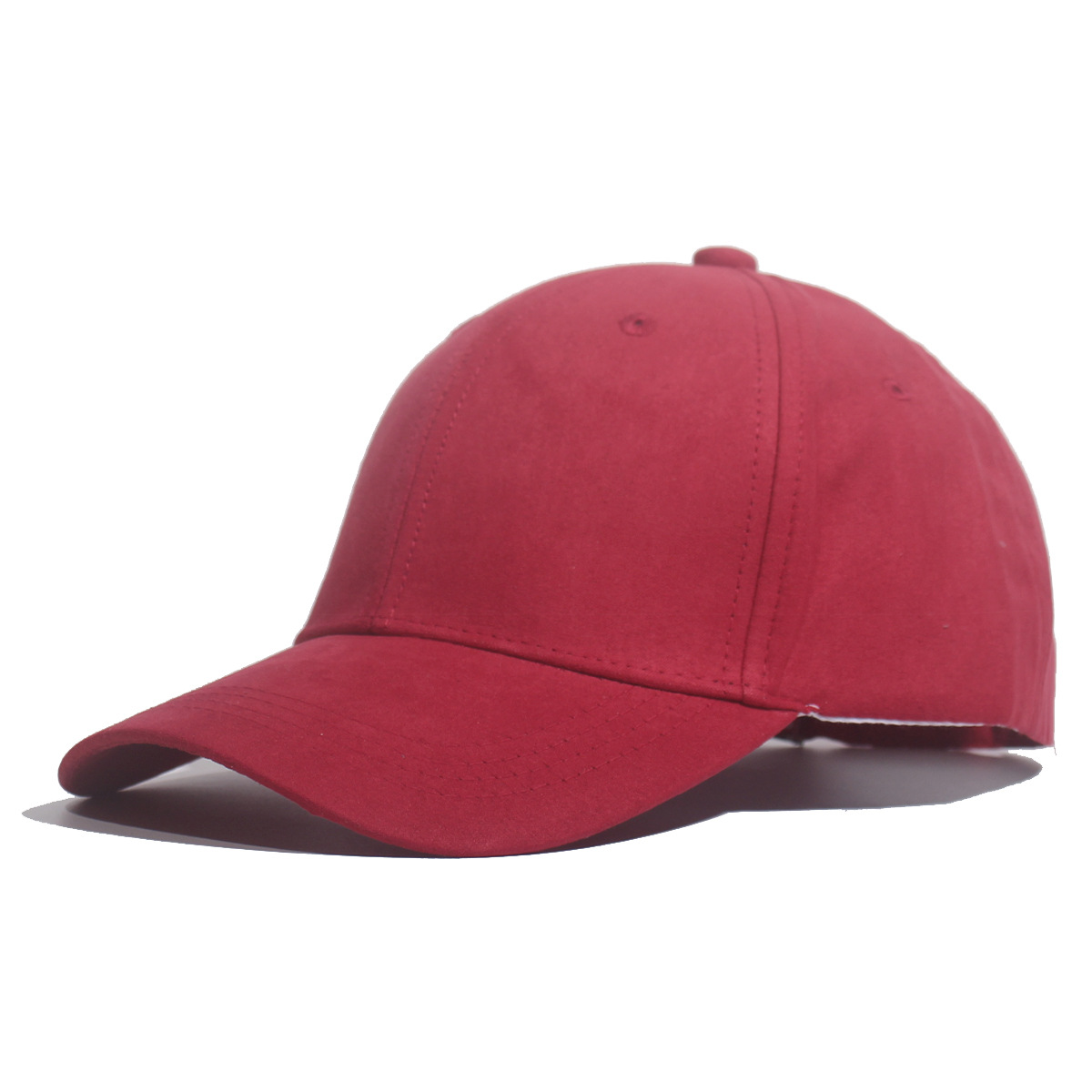 Casquette de Baseball en Daim pour Homme et Femme, Chapeau Solide, Jaune, Vert, Bon Marché, de: Rouge