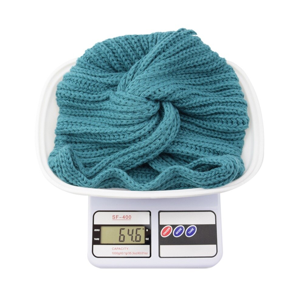 noeud Bandanas Turban automne hiver tricot Turban casquette solide Center croix femmes cheveux écharpes