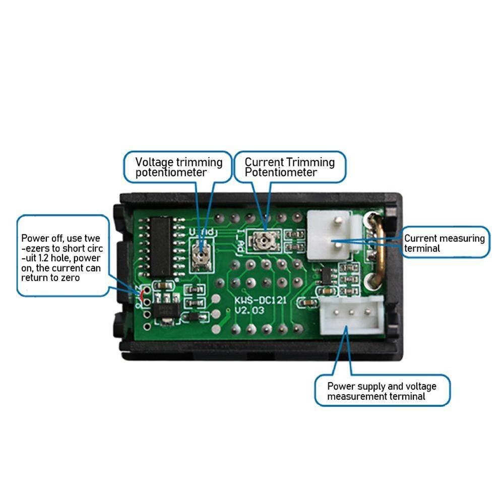 Digital Voltmeter Ammeter DC100V 10A Panel Amp Volt Tester Meter Current Voltage K5U0