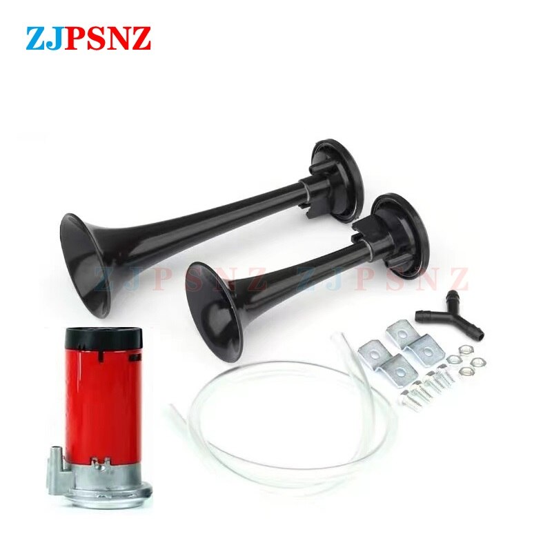 12v 24v Powerful Durable 135dB Super Loud Dual Tone Air Horn Sets Trumpet With Compressor Speaker For Motorcycle Car Boat Truck