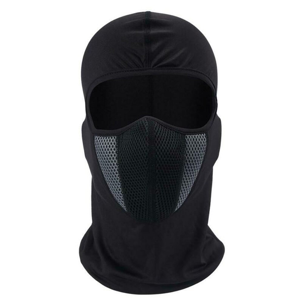 1Pc Ski Gezichtsmasker Motorcycle Cycling Bivakmuts Sjaal Hoed Protector Cover Gezichtsmasker Katoen Mesh Materiaal: Gray