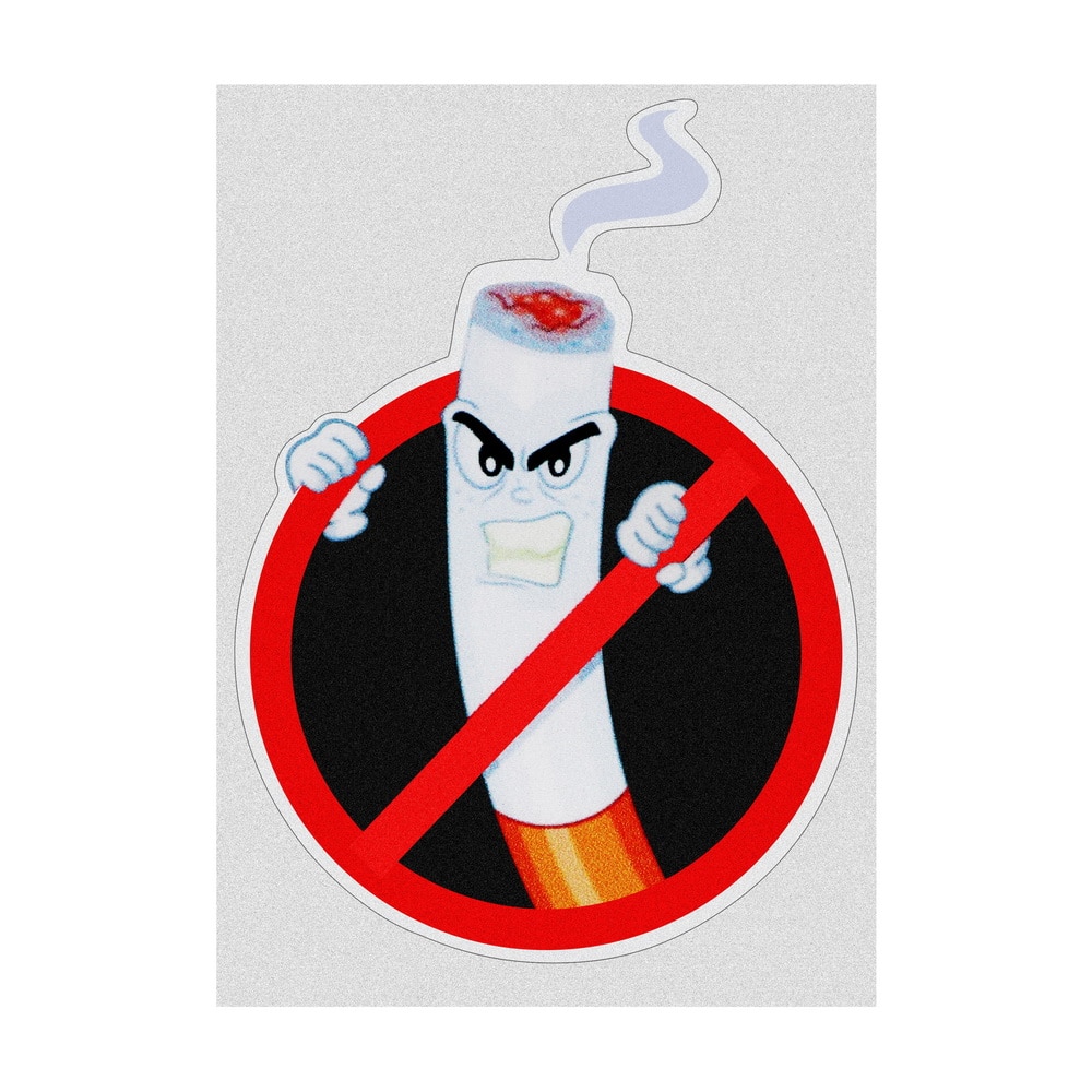 No Smoking Warning PVC Funny Car Stickers Auto Decoration Interior Accessories Car Styling