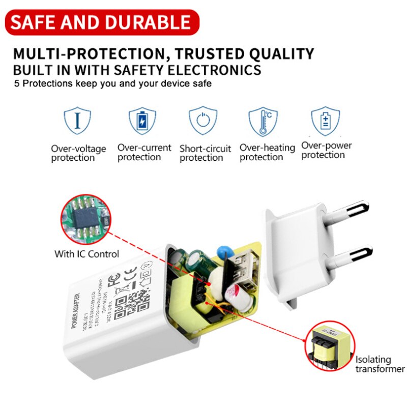 5V 3A USB Ladegerät Zauberstab Reise Schnelle Ladegerät Für Huawei P40 P30 Y9A Y7A Ehre 10X 9X lite 30 20 Profi Typ C Telefon Ladegerät Kabel