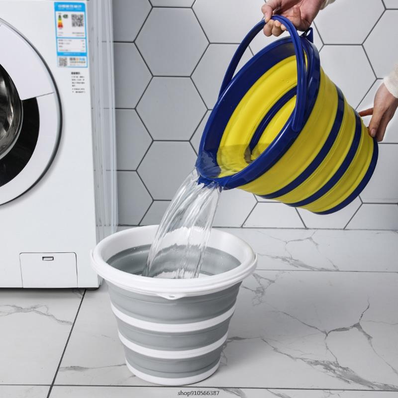 10L Folding Water Emmer Draagbare Opvouwbare Emmers Ruimtebesparend Outdoor Water Emmer Voor Tuin Camping Vissen Auto R1WA