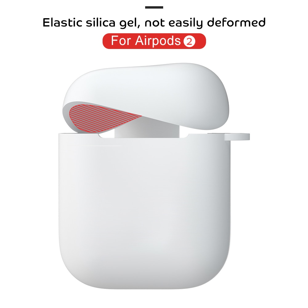 Funda para auriculares con funda de gancho para Apple Airpods 2 Airpods2 funda de silicona para Airpods 2 Caja de carga inalámbrica Bluetooth