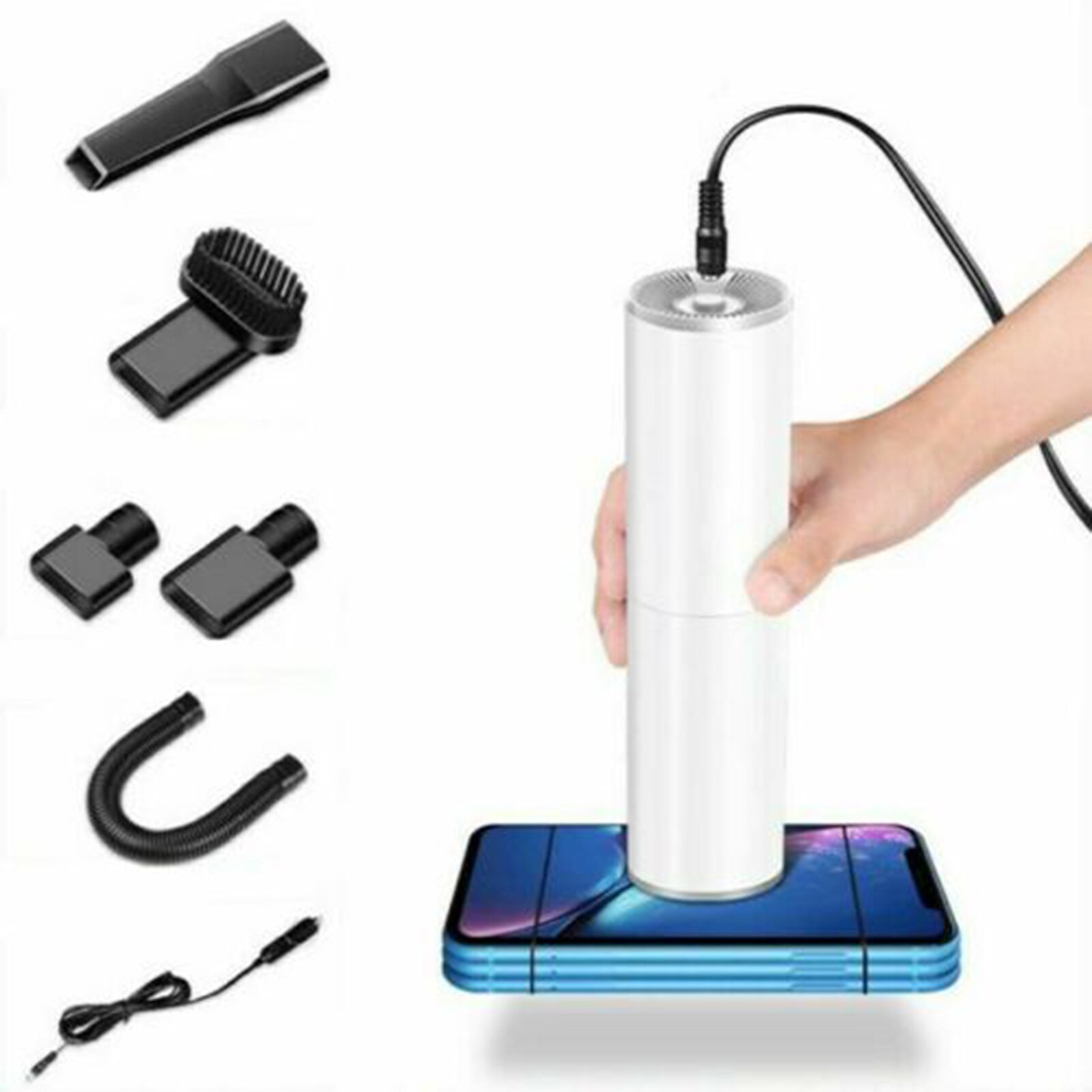 Handheld Vacuum Cordless Powerful Super Suction Portable Rechargeable Vacuum Cleaner Quick Charge for Car Home Pet Hair: B