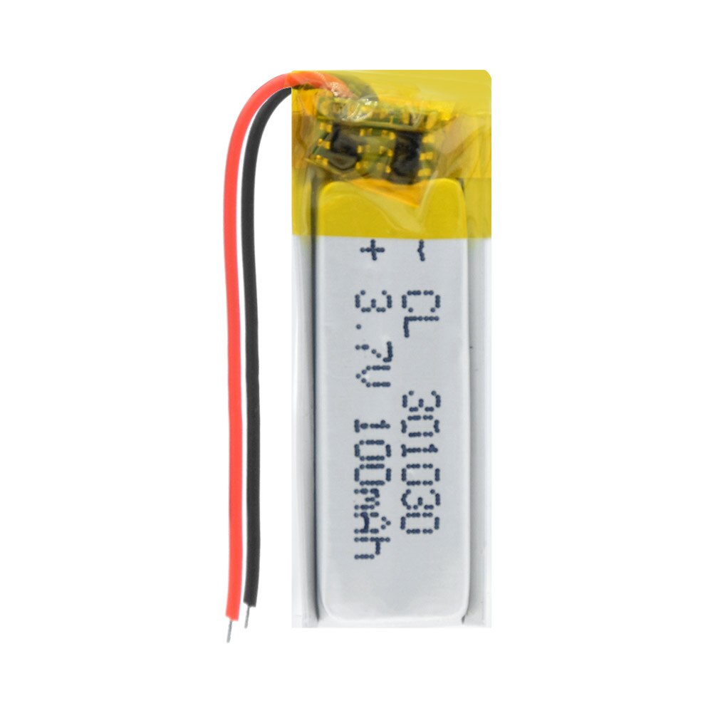 3.7V Lipo 301030 100mAh Lithium Battery For Point Reading Pen Smart Bracelet Lithium Polymer Battery For Bluetooth Headset