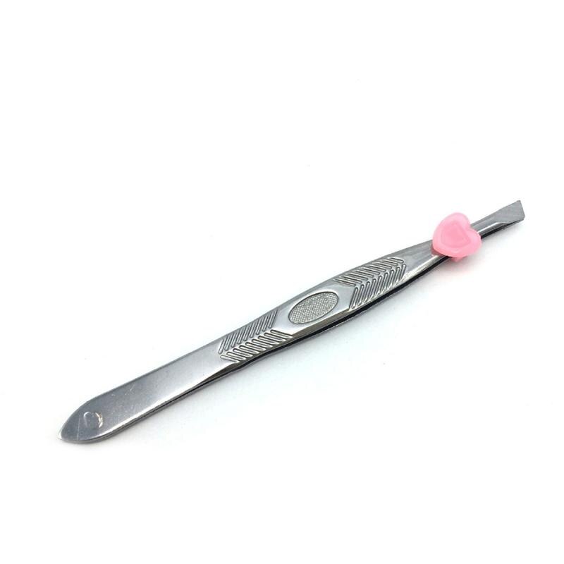 Pinças de sobrancelha oblíqua profissional, pinça para sobrancelha sem dor, ferramenta inclinada para cabelo, ferramenta de pinça em aço inoxidável, 1 peça