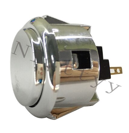 2 stuks sanwa obsj -30 metalen afwerking drukknop -in 30mm vervangende drukknop zilver goud voor arcadespel: Wit