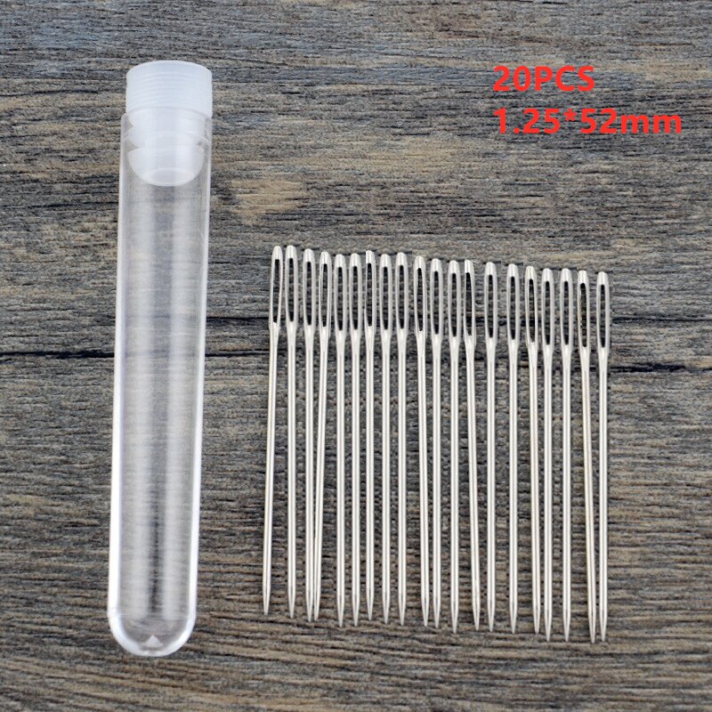 12/15/20PCS Cross Stitch Needles Craft Embroidery Tool Large Eye Sewing Needles Hand Sewing Needle Home DIY Sewing Tool: 20PCS