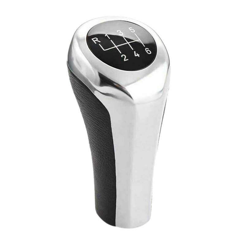 6 Speed Gear Shift Knob Shifter Knob Black and Chrome Gloss for BMW E60 E61 E65 E81 E83 E84 E87 E90 E91 E53