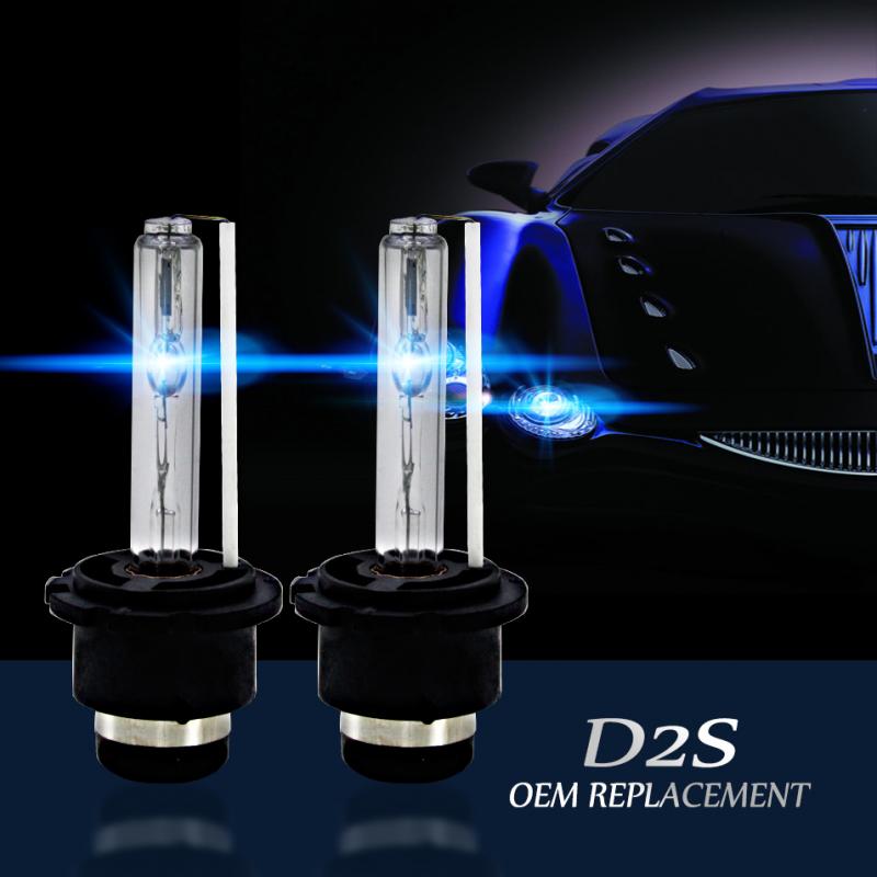 2Pcs D2S Hid Xenon Koplamp Lampen Replacemen Voor Auto Koplamp Hid Lamp Met Metalen Beugel Bescherming 10000K