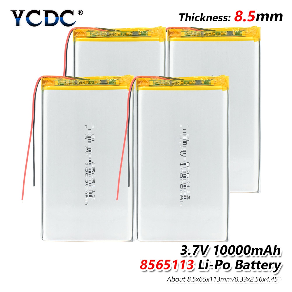 Oplaadbare 8565113 li-ion 3.7V 10000mAh Lithium Vervangende Li-polymeer Batterij Voor Tablet DVD GPS MID Li- polymeer Batterij
